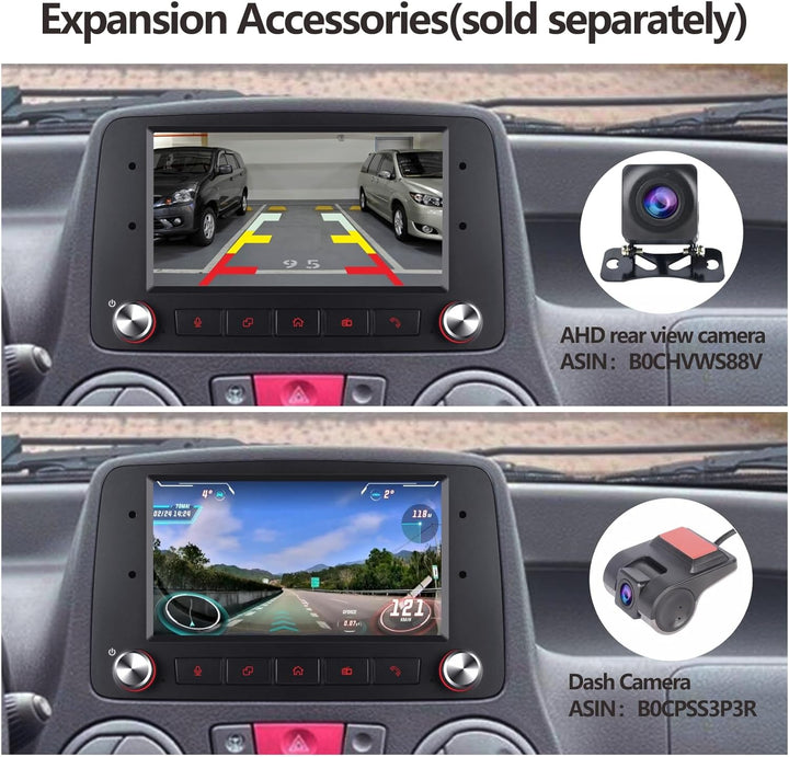 Autoradio Für FIAT Panda 169 (2003-2012) Mit Wireless Carplay Android Auto Mirror link,Autoradio Mit