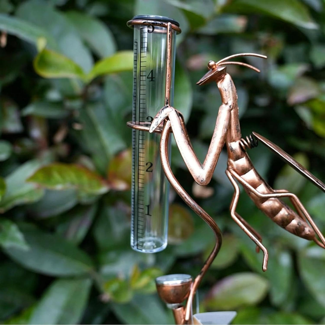 Wassermessgerät Regen, Iron Mantis Solar, professioneller Regenmesser, 61 x 10,3 x 4,5 cm, mit Ausse