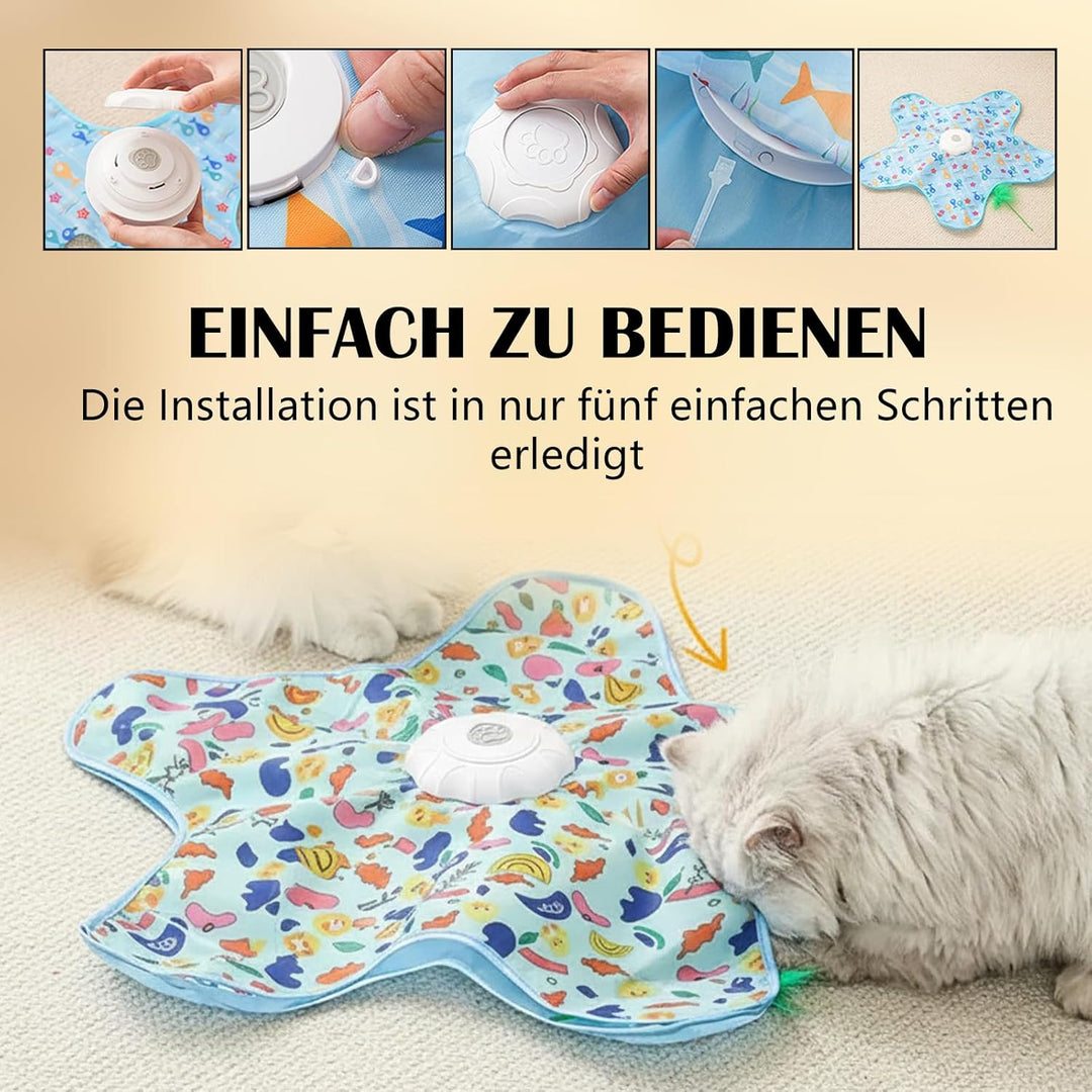 Katzenspielzeug Selbstbeschäftigung, Interaktives Katzenspielzeug, Berührungsaktiviert, USB-C Auflad