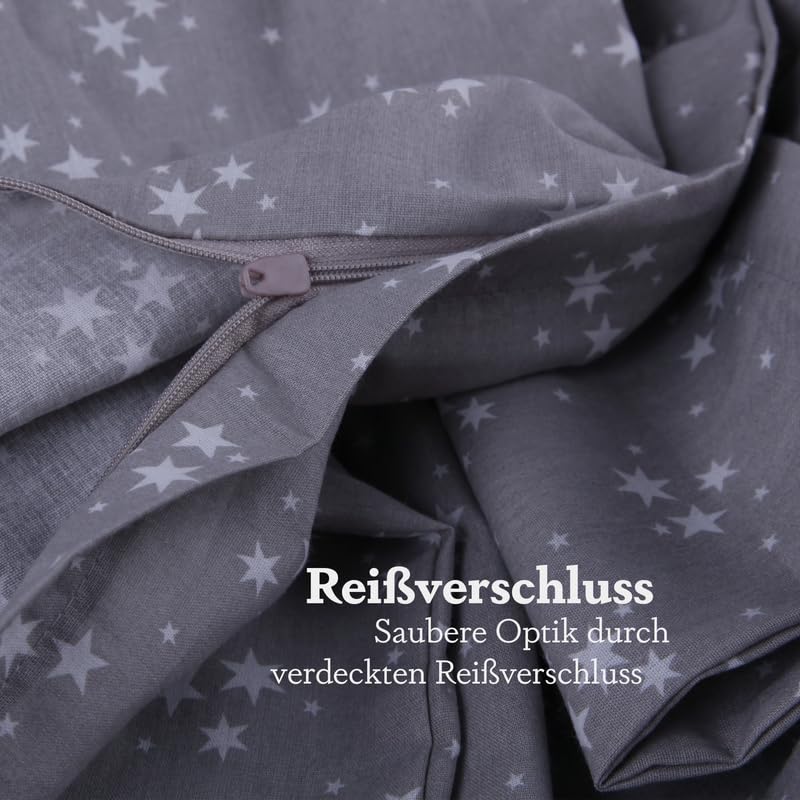 Kinder Bettwäsche 2-tlg (100x135cm / 40x60cm) Bettdecken Set, Baumwolle - Babybettwäsche mit Motiv -