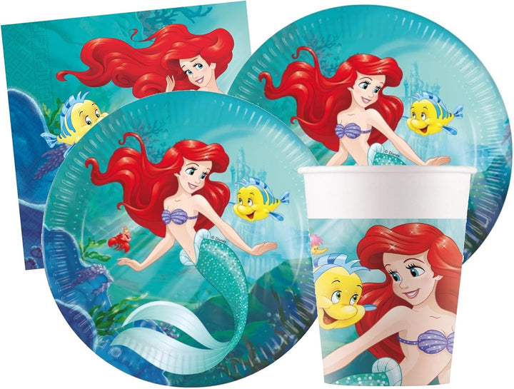 Isola Party Ariel Geburtstagsparty-Set für 16 Personen umweltfreundlich (16 Pappteller ⌀ 23 cm, 16 P