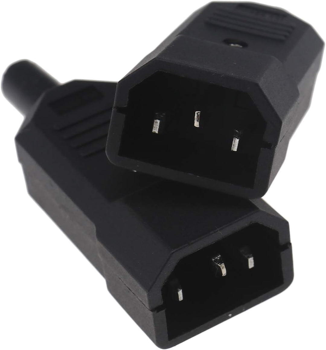 10er 8 x 3 cm C14 AC250V 10A 3 Pins Stecker Netzstecker Mit AC Stecker