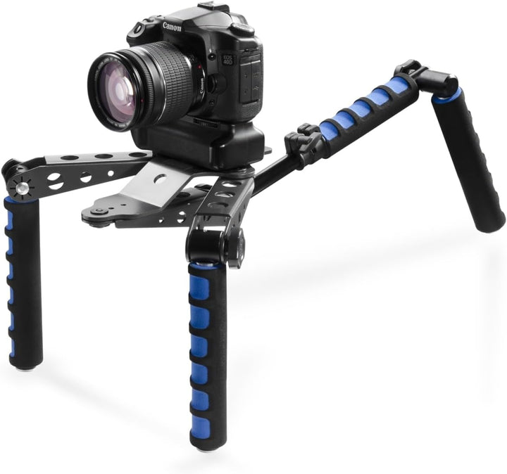 Walimex Pro Cineast I Hand-Shoulder-Videotripod schwarz/blau