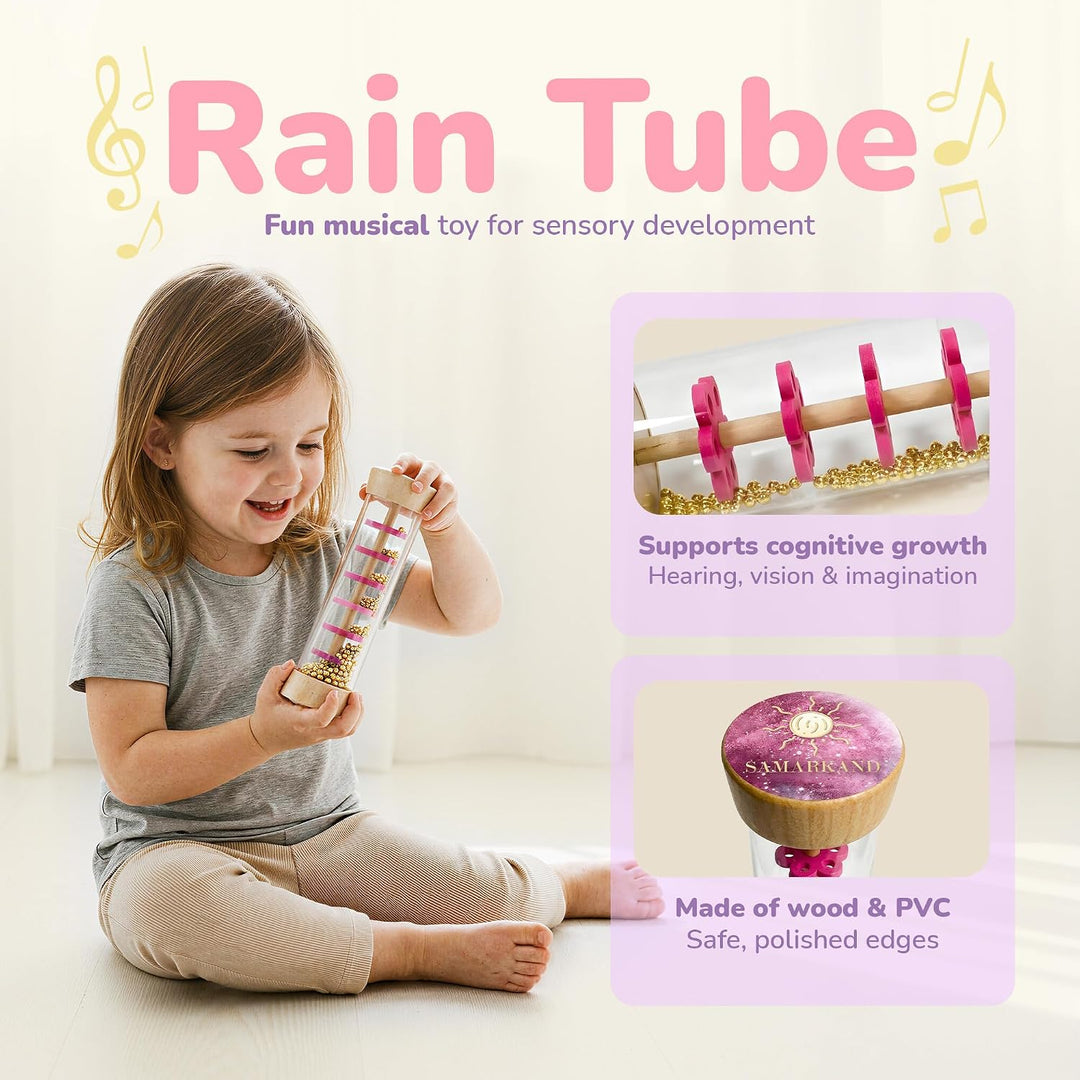 Instrumente Kinder Set Kalimba, Regenstab &amp; Regen – Fördert Kreativität, Feinmotorik Und Musikalisch