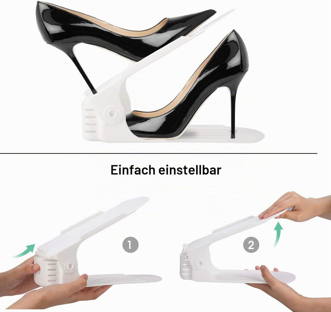 Schuhorganizer Platzsparend, 20 Stück Verstellbare Schuhstapler Platzsparend Schuh Organizer für Sch