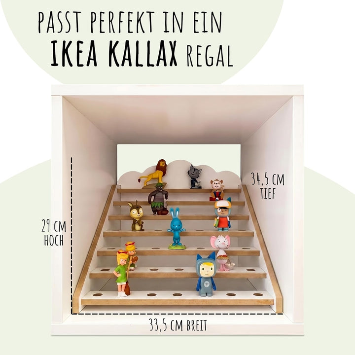 Tonie Regal für IKEA KALLAX – magnetisches Tonieregal für ca. 50 Toniefiguren Alpenweiss Nur für Ton
