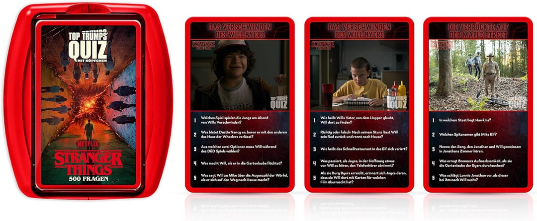 Top Trumps Quiz Stranger Things Edition - Quiz Kartenspiel für Stranger Things Fans! - Fanartikel &