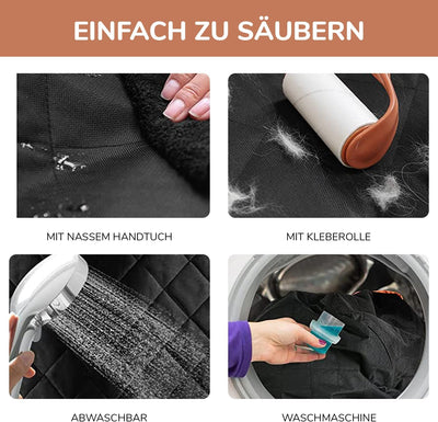 TIERFREUND Autoschondecke Hundedecke für die Rückbank, mit Seitenschutz und Sichtfenster, Wasserdich