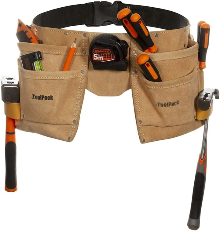 Qpack 366.004 Werkzeuggürtel - Double tool belt, Heavy Duty 23 x 10 x 23 cm