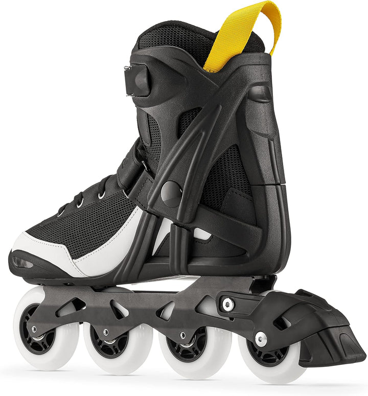 MOTIONRIDERS Herren Damen Fitness Inline Skates XION 80, black/white, Original AirBoot Konzept, Ultr
