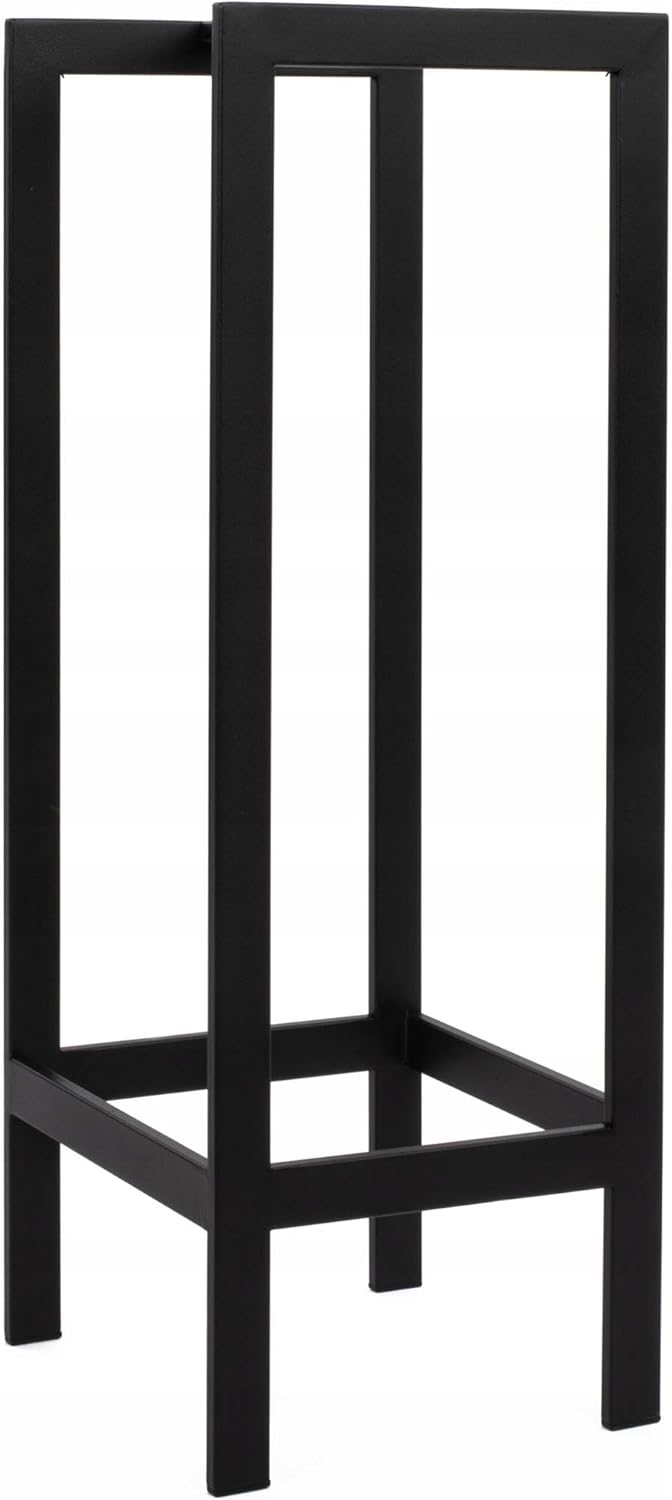 Kapaga Kaminholzregal aus Metall 25x25x70 cm schwarz – vollständig geschweisst ohne Verschraubung un
