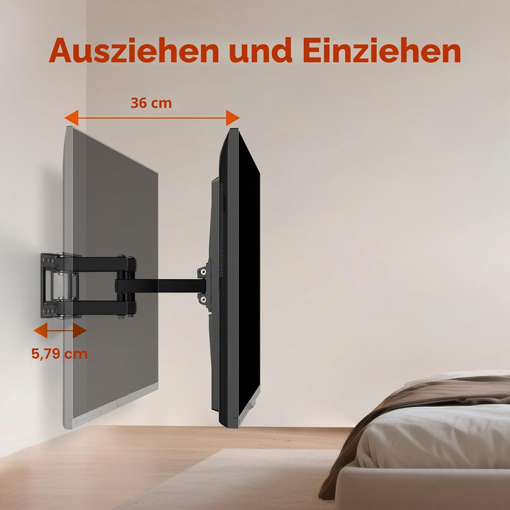 GRIFEMA TV Wandhalterung Fernseher Halterung für 26-65 Zoll, Schwenkbar Neigbar Ausziehbar Universal