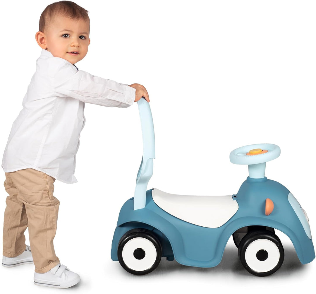 Smoby - Maestro Balade Blau - Komfortables Rutscherfahrzeug mit 3 Verwendungsfunktionen, Schiebewage