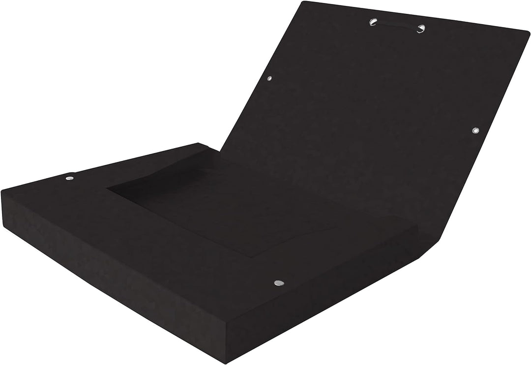 Oxford Sammelbox A4, aus Karton, 4 cm Rückenbreite, schwarz, 9 Stück 4 cm Rückenbreite Schwarz, 4 cm
