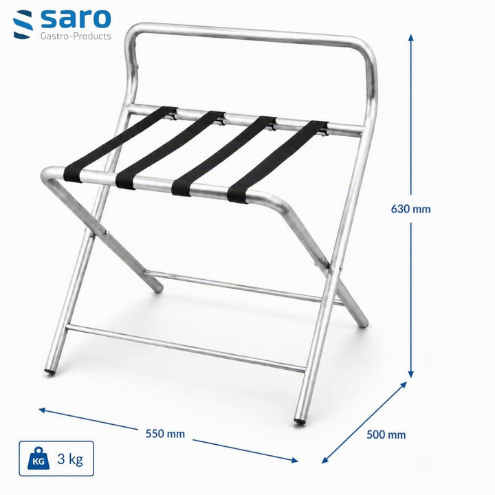Saro AF 247 Kofferablage, Edelstahl, Silber, 50 x 55 x 63 cm