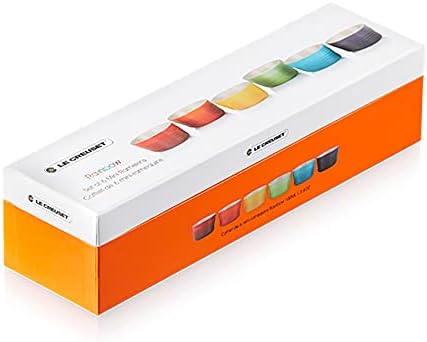 Le Creuset 6er-Set Mini Förmchen aus Steinzeug, Je 100 ml, Steinzeug, Regenbogen, 79134108359030 6er