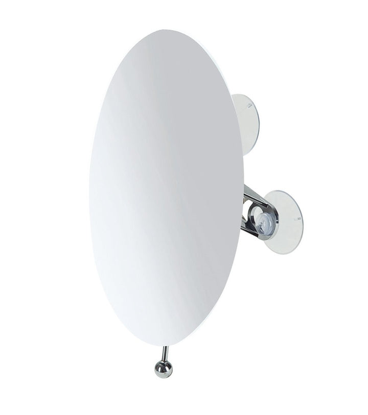 möve Mirrors Spiegel oval mit 5fach Vergrösserung und Saugnäpfen 15 x 20 cm aus Edelstahl, silver