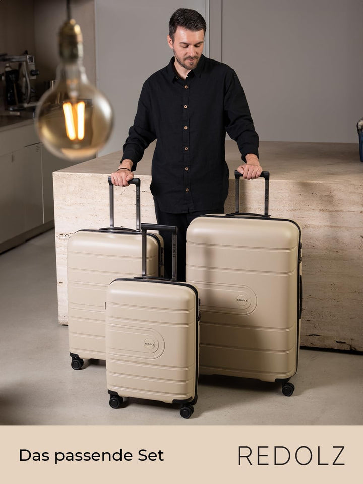 REDOLZ Hartschalen Kabinen-Koffer | Kleiner Trolley 40 x 20 x 55 cm aus hochwertigem, leichtem Polyp