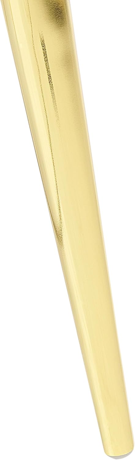 Nachttisch Samtstoff orange mit Schublade Metallgestell gold Modern Glam Flayat