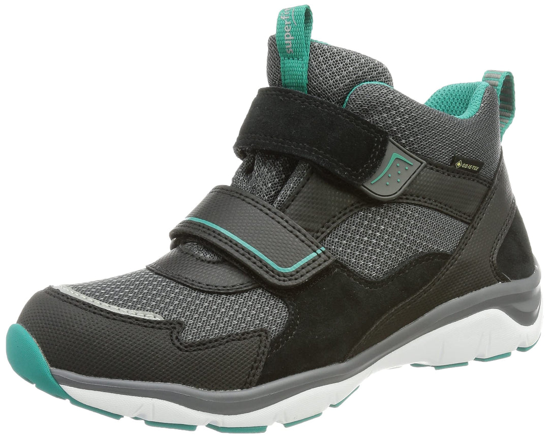 Superfit Jungen Sport5 Gore-tex Sneaker 25 EU Weit Schwarz Grün 0000, 25 EU Weit Schwarz Grün 0