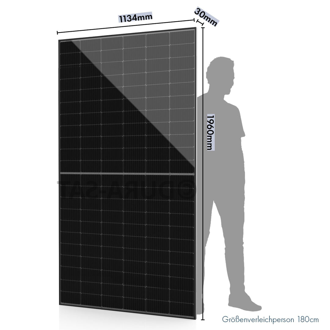 Solarpanel 4x 500W Jolywood Bifazial Glas-Glas PV-Module mit 2x2mm Glas, modernster n-Type Technolog