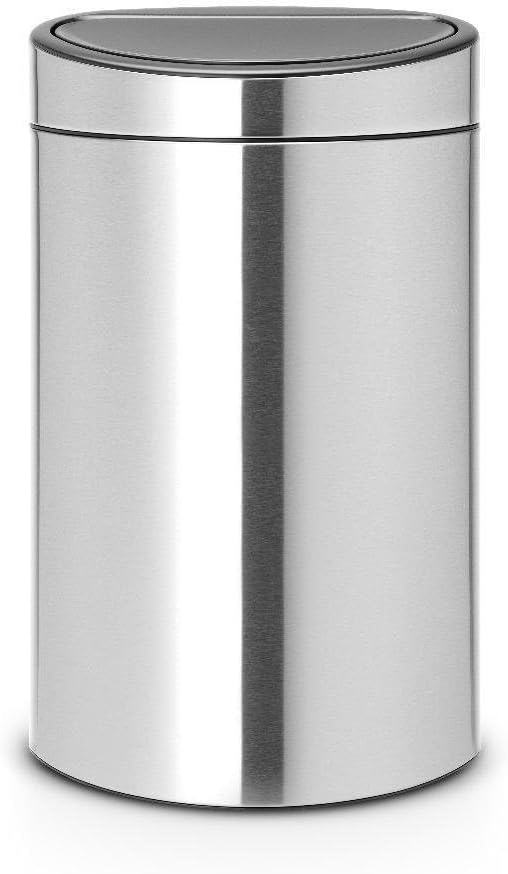 Brabantia 112867 Touch Bin New Recycle mit Zwei herausnehmbaren Kunststoffeinsätzen, Edelstahl, matt
