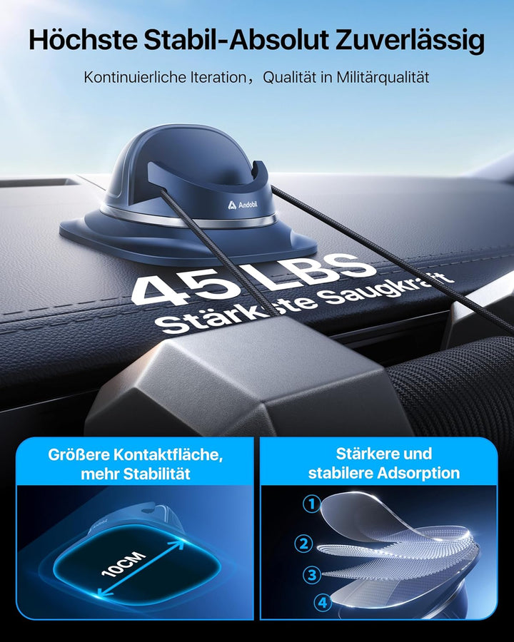 andobil Handyhalterung Auto Handyhalterung [ 2025 Einfach zu Benutzen ] Handy Halterung Auto Armatur