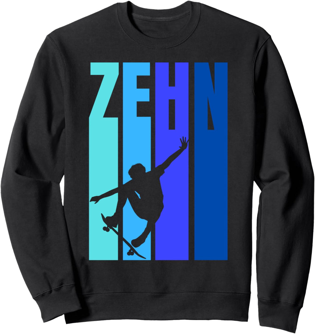 10. Geburtstag Jungs Skateboard Fahrer - Zehnter Geburtstag Sweatshirt