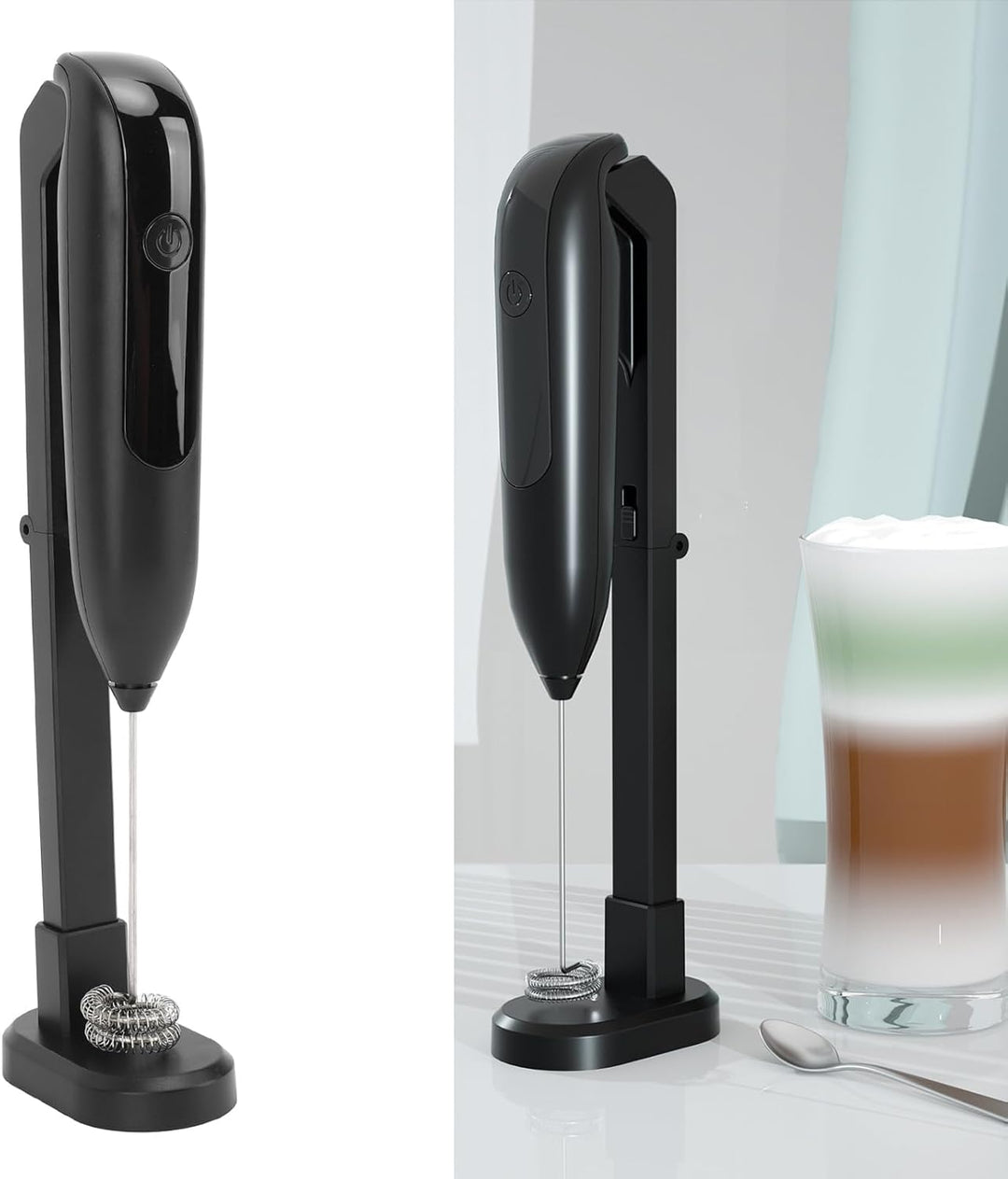 Handheld-Milchaufschäumer mit Ladestation, Unverzichtbares Werkzeug Zum Backen von Kaffee in der Küc