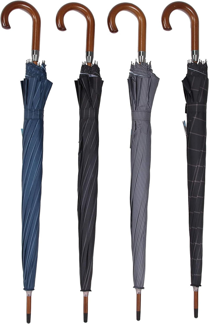 1224M SUSINO hochwertiger Stockschirm 12-teilig mit Automatik - sturmsicher in Men's Design (117 Dur