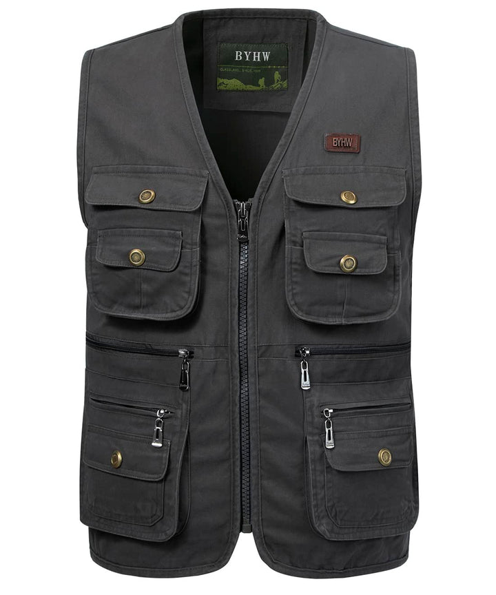 KTWOLEN Herren Angelweste Outdoor Jagdweste Fotografie Ärmellose Jacke Angelwesten Arbeitsweste Werk