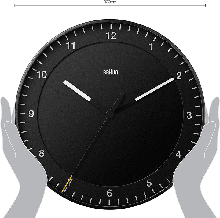 Braun Klassischer Mixed Analog Wanduhr Zuhause Geschenke mit ruhiges Quarzuhrwerk, leicht lesbares Z