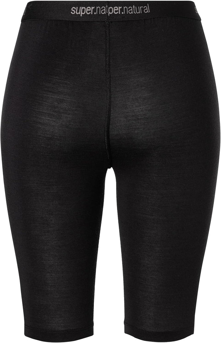 super.natural Damen Baselayer-Hose W Tundra175 Short Tight L Jet Black, L Jet Black