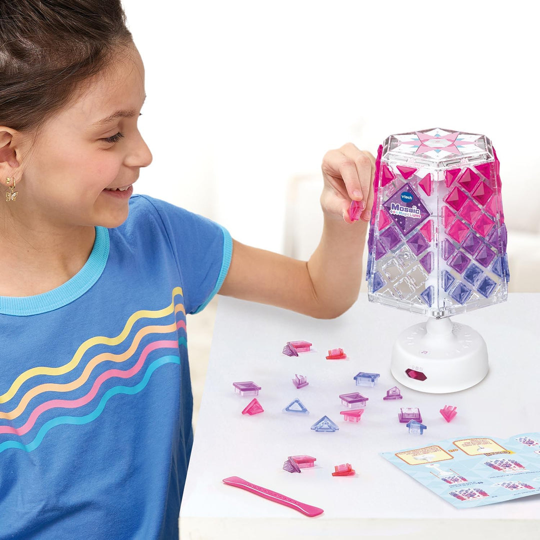 VTech - Mosaic Magic Lights Lampe – Mosaik-Set für Kinder – Lampe für Schlafzimmer personalisierbar