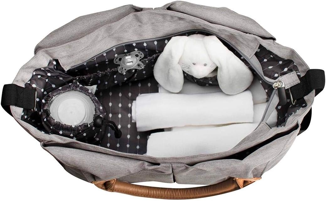 Baninni Wickeltasche Palermo Hellgrau Windeltasche Babytasche Pflegetasche