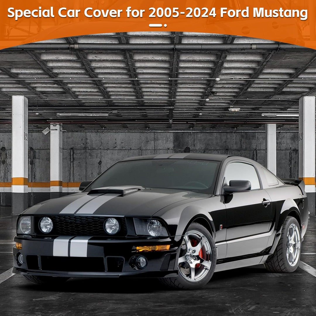 Autoabdeckung Indoor für Ford Mustang 2005-2025, Stretch Soft Satin Massgeschneidert Atmungsaktiv St
