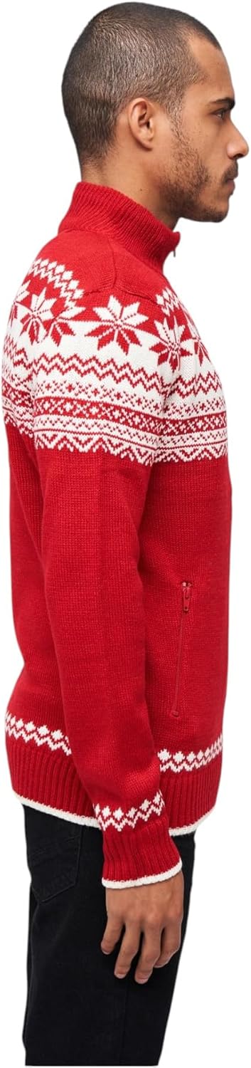 Brandit Herren Norwegian Cardigan Strickjacke S Rot, S Rot