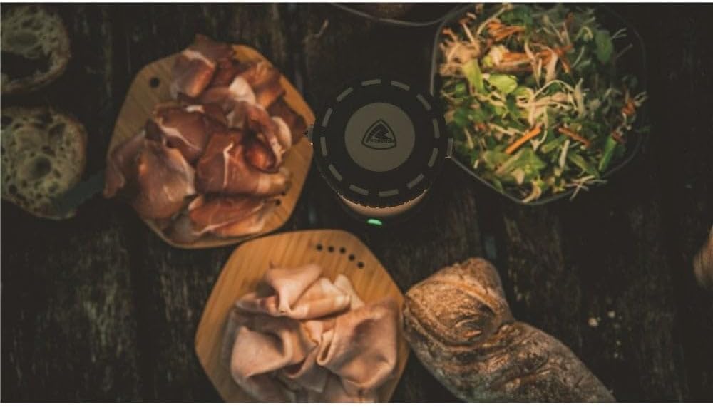 Robens Lighthouse, aufladbar Camping Laterne, Schwarz/Grün, 9.5 x 18.5 cm