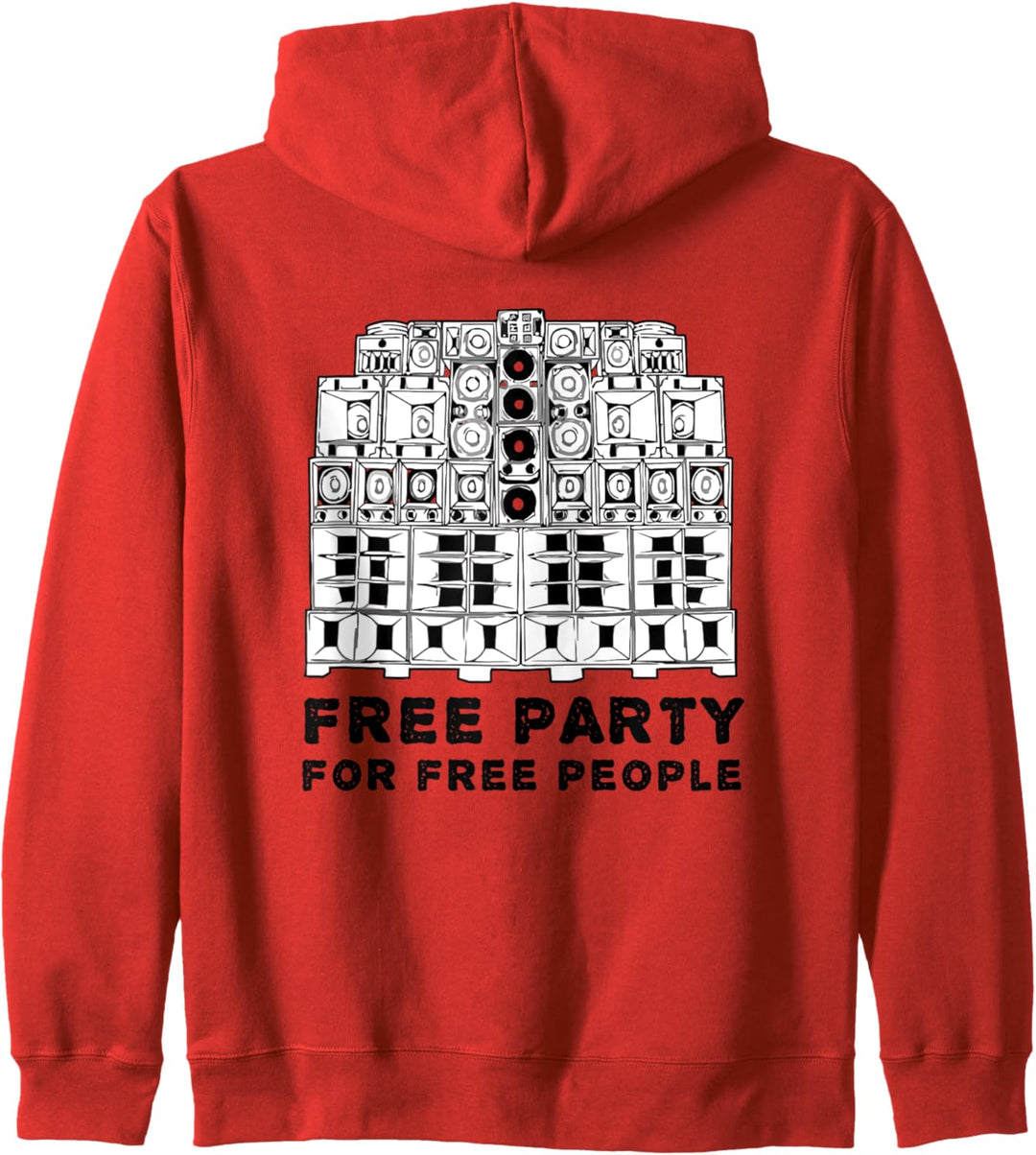 Free Tekno 23 Free Party for Free People Sound System Kapuzenjacke