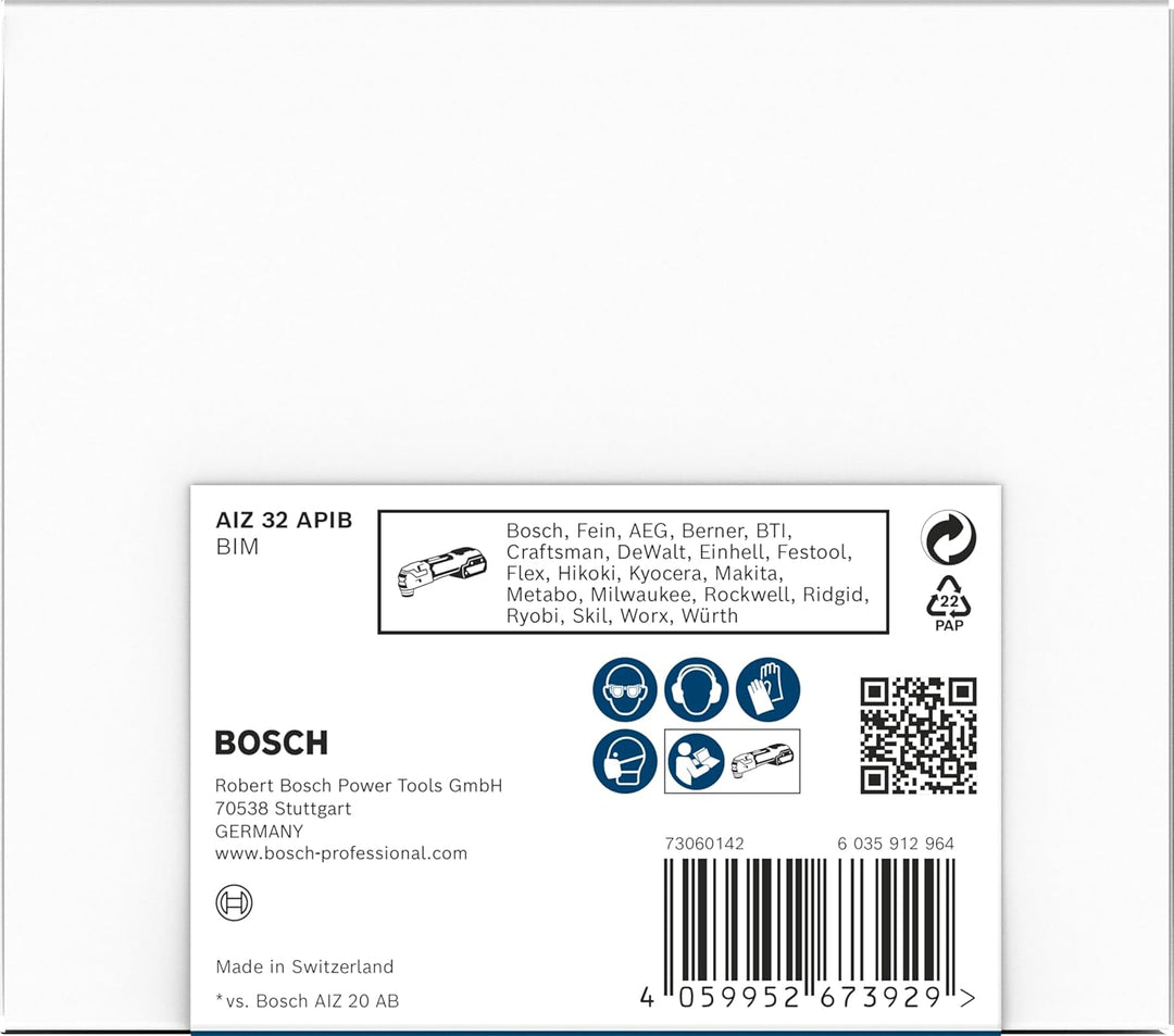 Bosch 50x PRO AIZ 32 APIB Tauchsägeblatt (für Holz mit Nägeln, Sandwich-Metall, Breite 32 mm, Profes