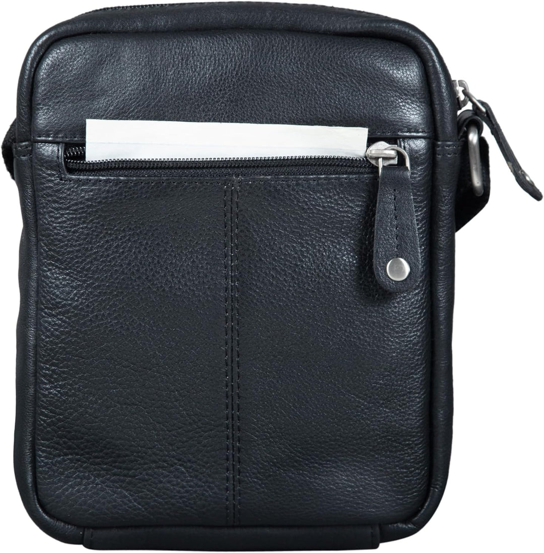 STILORD 'Brandon' Herrentasche Leder Braun Umhängetasche klein Schultertasche Männer 7 Zoll Tablet H