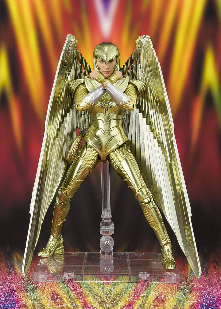 BANDAI - Wonder Woman 1984 - sh figuarts - Wonder Woman golden Armor 16 cm, BAS60499, Mehrfarbig, On
