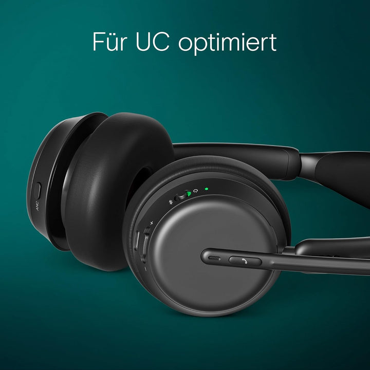 EPOS IMPACT 1060 ANC – Professionelles kabelloses Bluetooth-Headset mit Mikrofon für PC, aktive Gerä