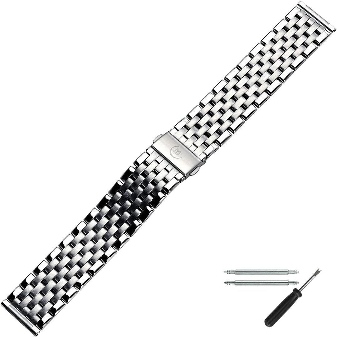 MARBURGER Uhrenarmband 20mm Edelstahl Silber - Werkzeug Montage Set 89508080020