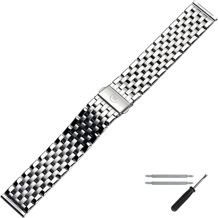 MARBURGER Uhrenarmband 20mm Edelstahl Silber - Werkzeug Montage Set 89508080020