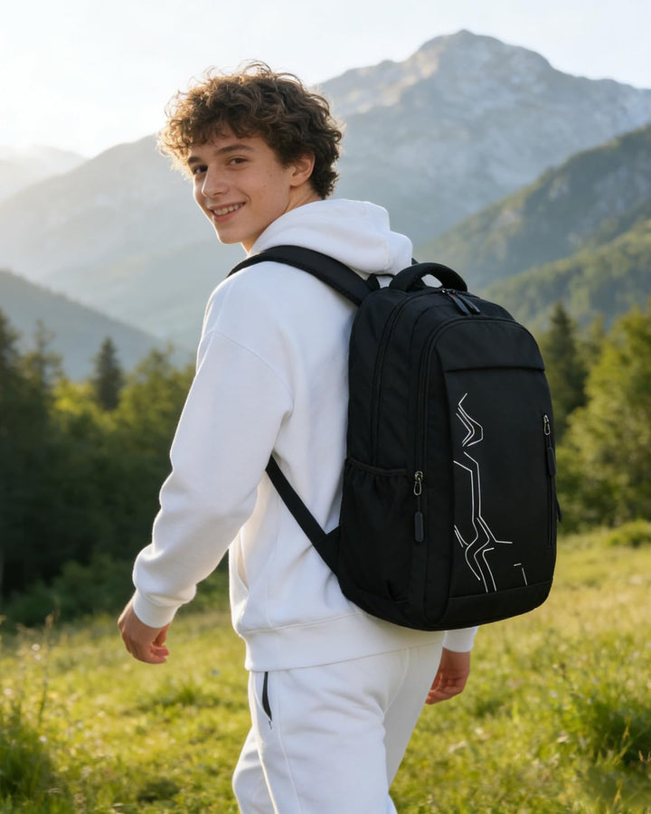 Amythe Schulrucksack Jungen Teenager Grosser Kapazität 28L, Rucksack Junior mit Laptopfach für Mitte