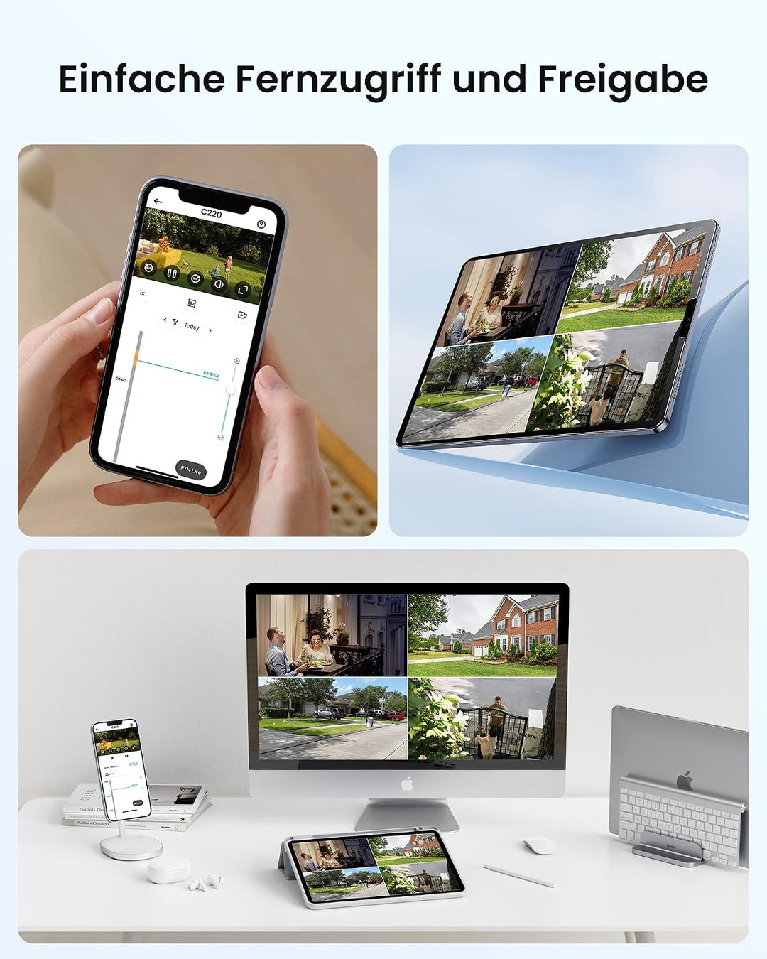 ZOSI 4K PoE Überwachungskamera Set Aussen, 4X 8MP Kameras mit 2-Wege-Audio | 8CH NVR ohne HDD, Perso