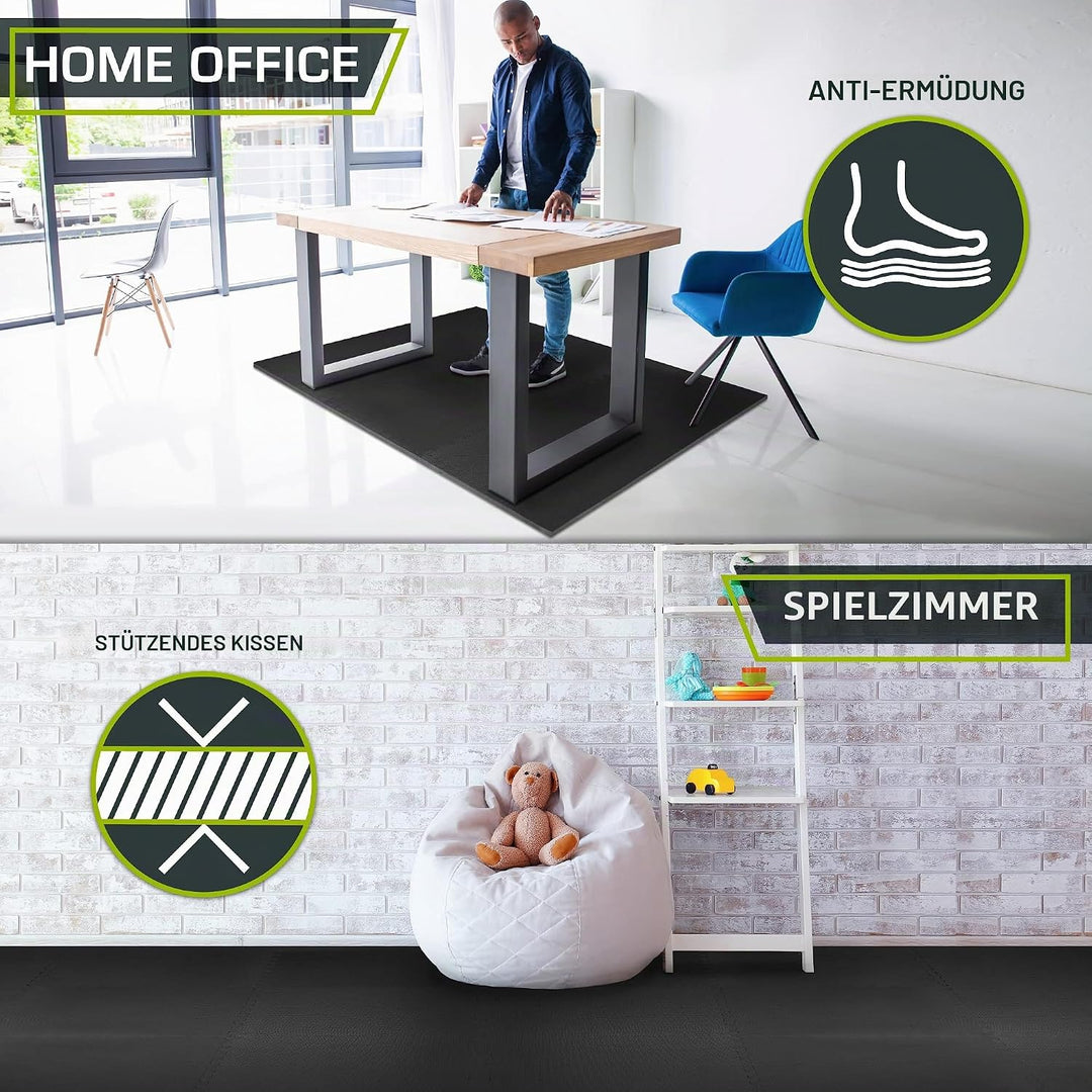 Prosource Fit Extra dicke Puzzle-Übungsmatte, 1,9 cm oder 2,5 cm, EVA-Schaum, ineinandergreifende Fl