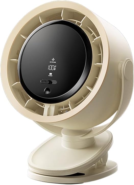 Quiet Clip Ventilator mit 100 Geschwindigkeitsstufen Drehschalter, Leiser Digitaldisplay Tragbarer V
