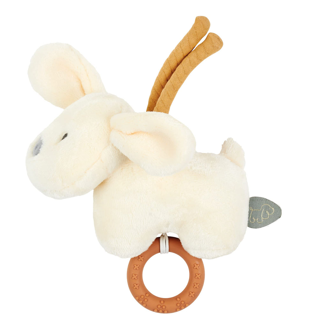 Nattou Musikalisches Mini-Kuscheltier, Hund Charlie, Mit integrierter Spieluhr, 17 cm, Vegan, Flanel